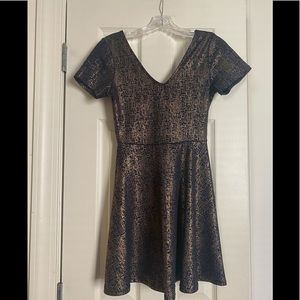 Navy blue and gold cocktail dress. Worn once.